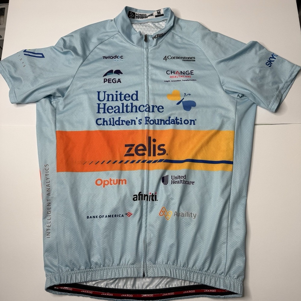 Jakroo Pro Cycling Jersey Men's Medium Blue United Health Care